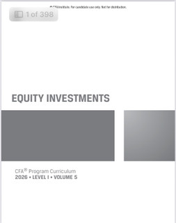 فایل PDF اصلی کتاب EQUITY INVESTMENTS - CFA Program Curriculum 2026 - LEVEL 1 - VOLUME 5