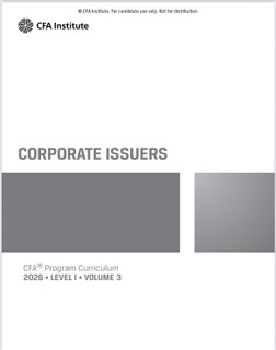 فایل PDF اصلی کتاب CORPORATE ISSUERS - CFA Program Curriculum 2026 - LEVEL 1 - VOLUME 3